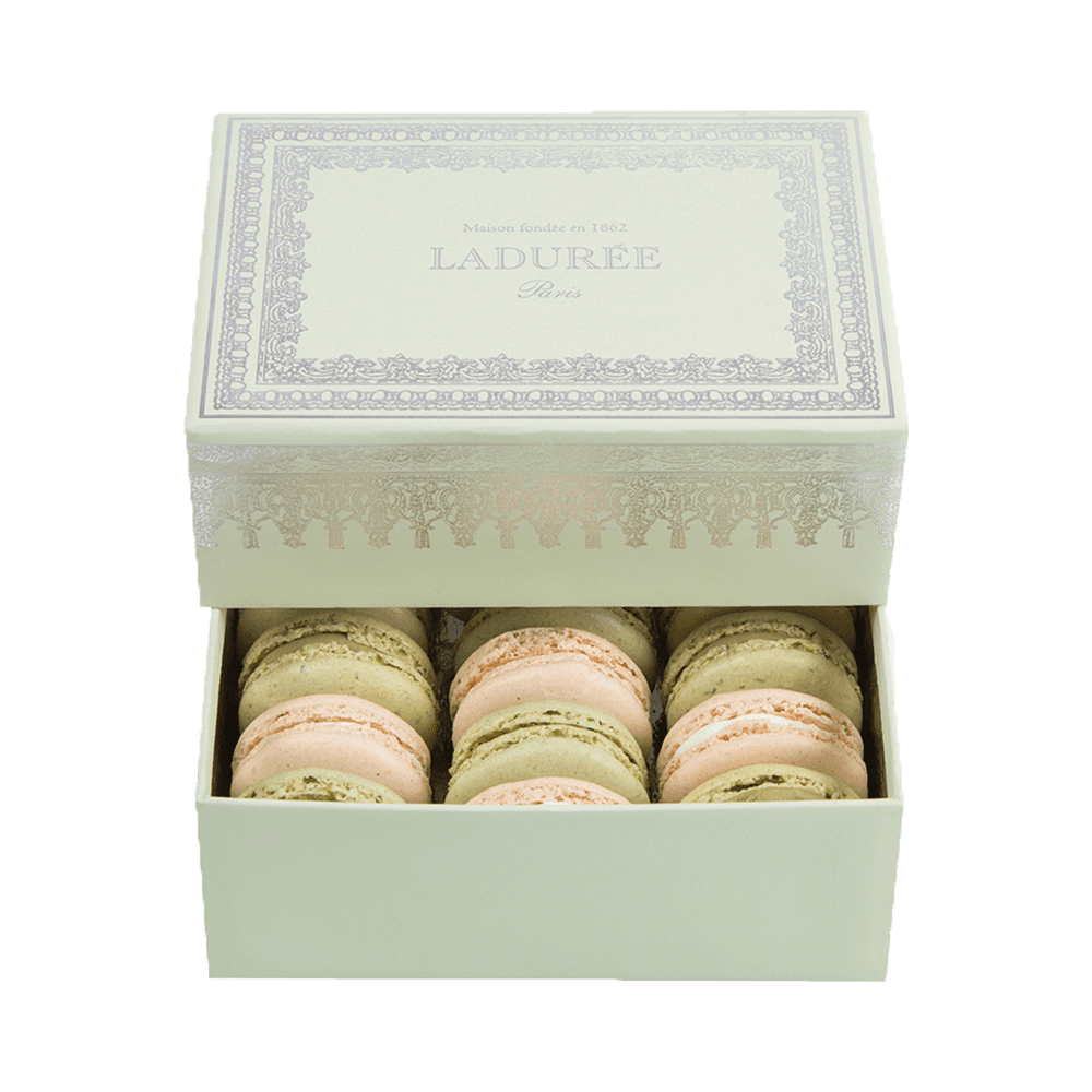 Napoleon III Green Gift box Ladurée Macarons Order Online